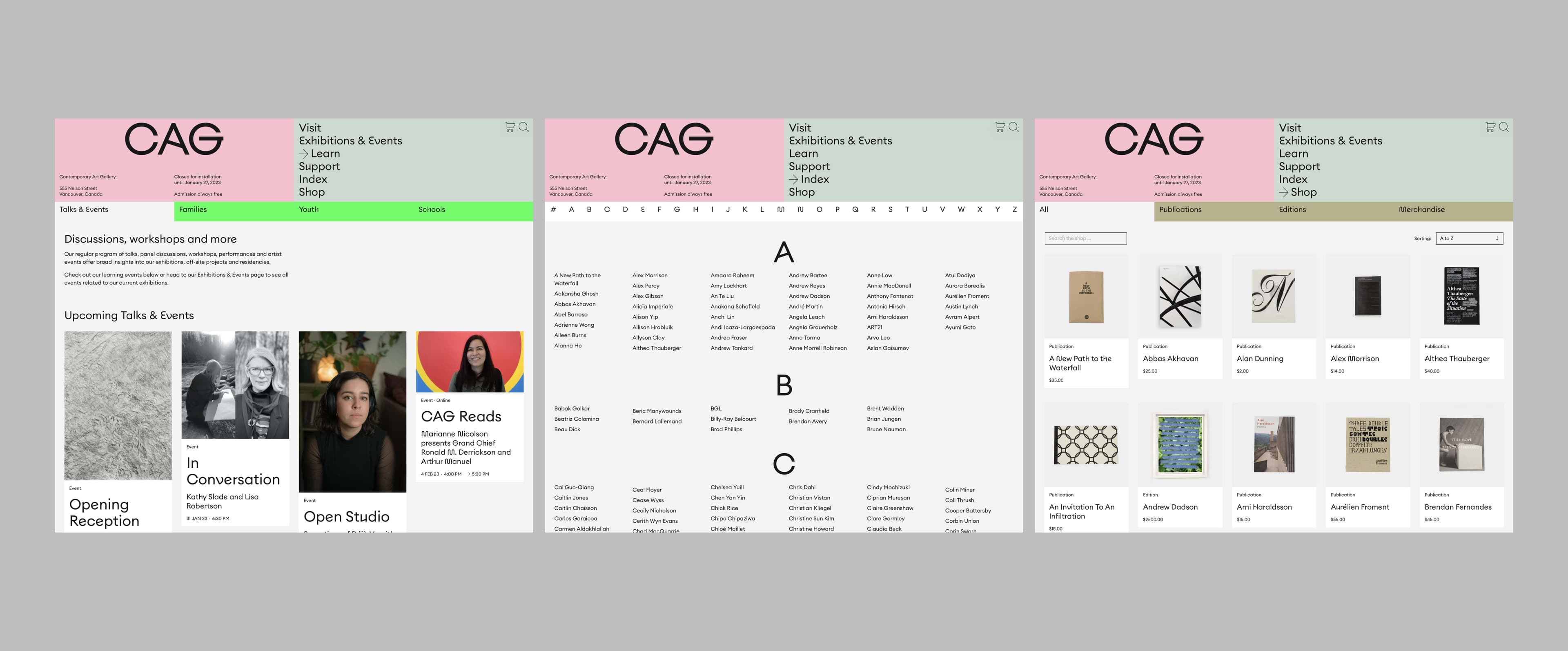 CAG Website by Post Projects