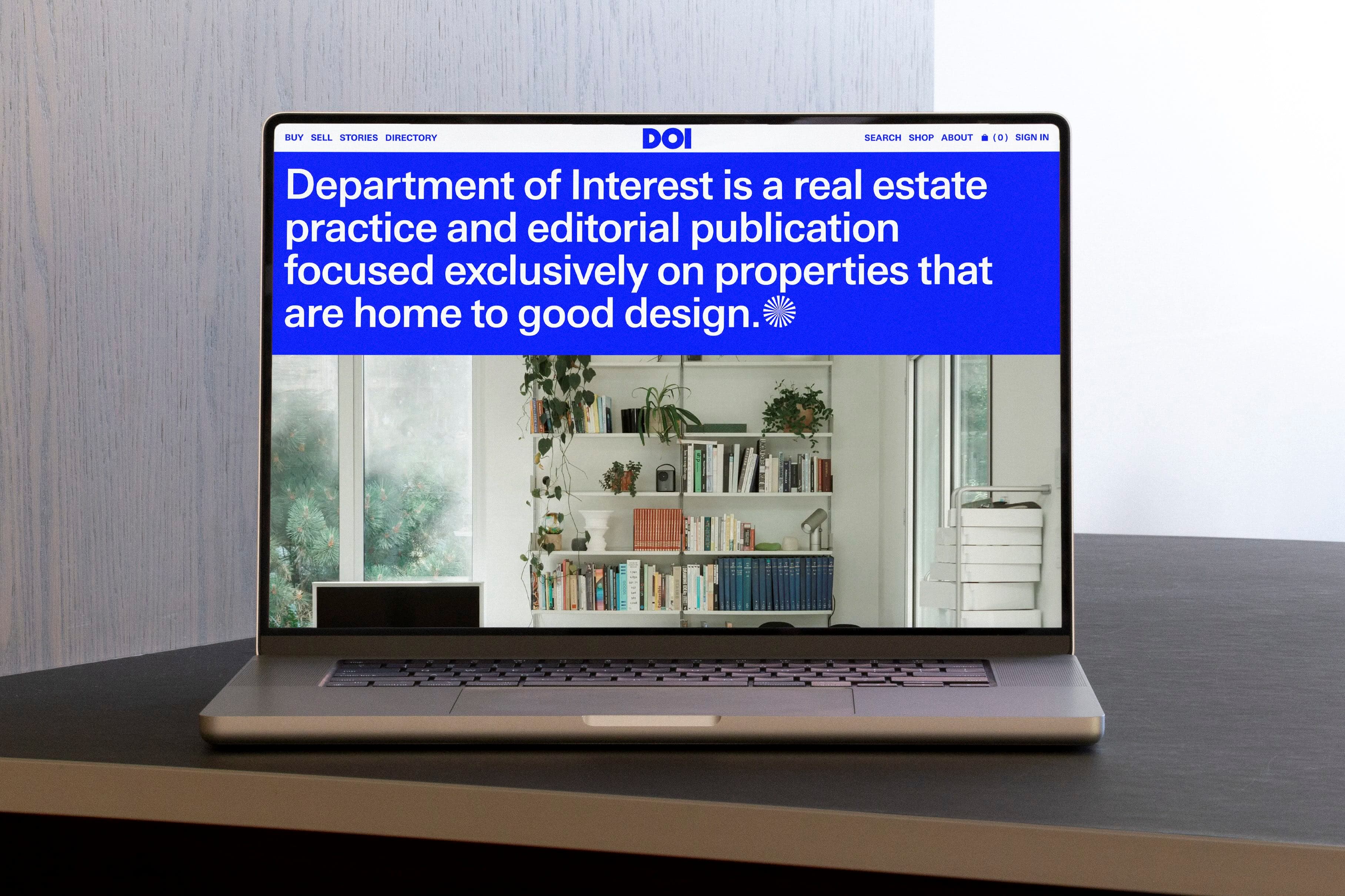 Department of Interest website mockup designed by Post Projects