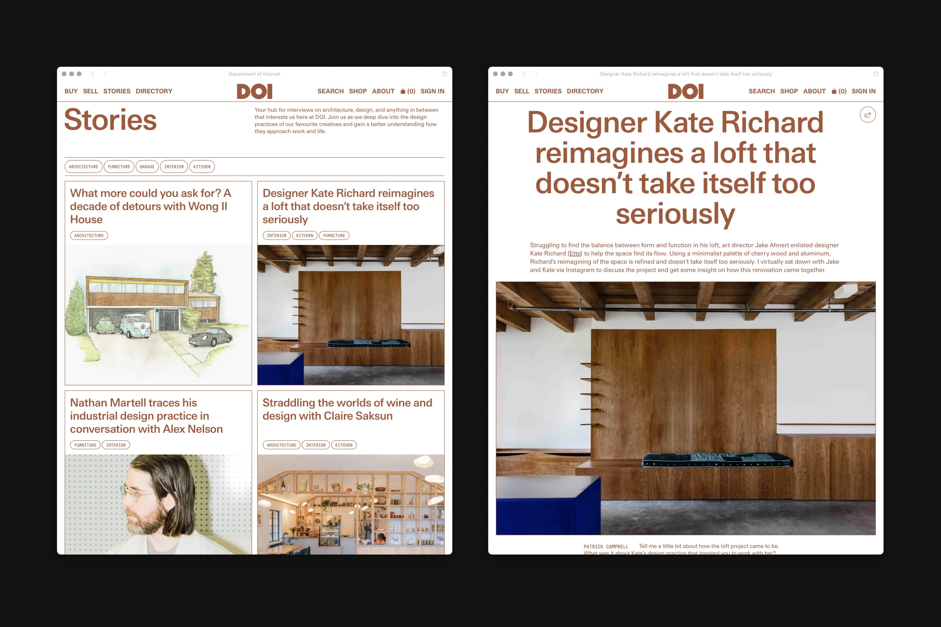 Department of Interest website stories page