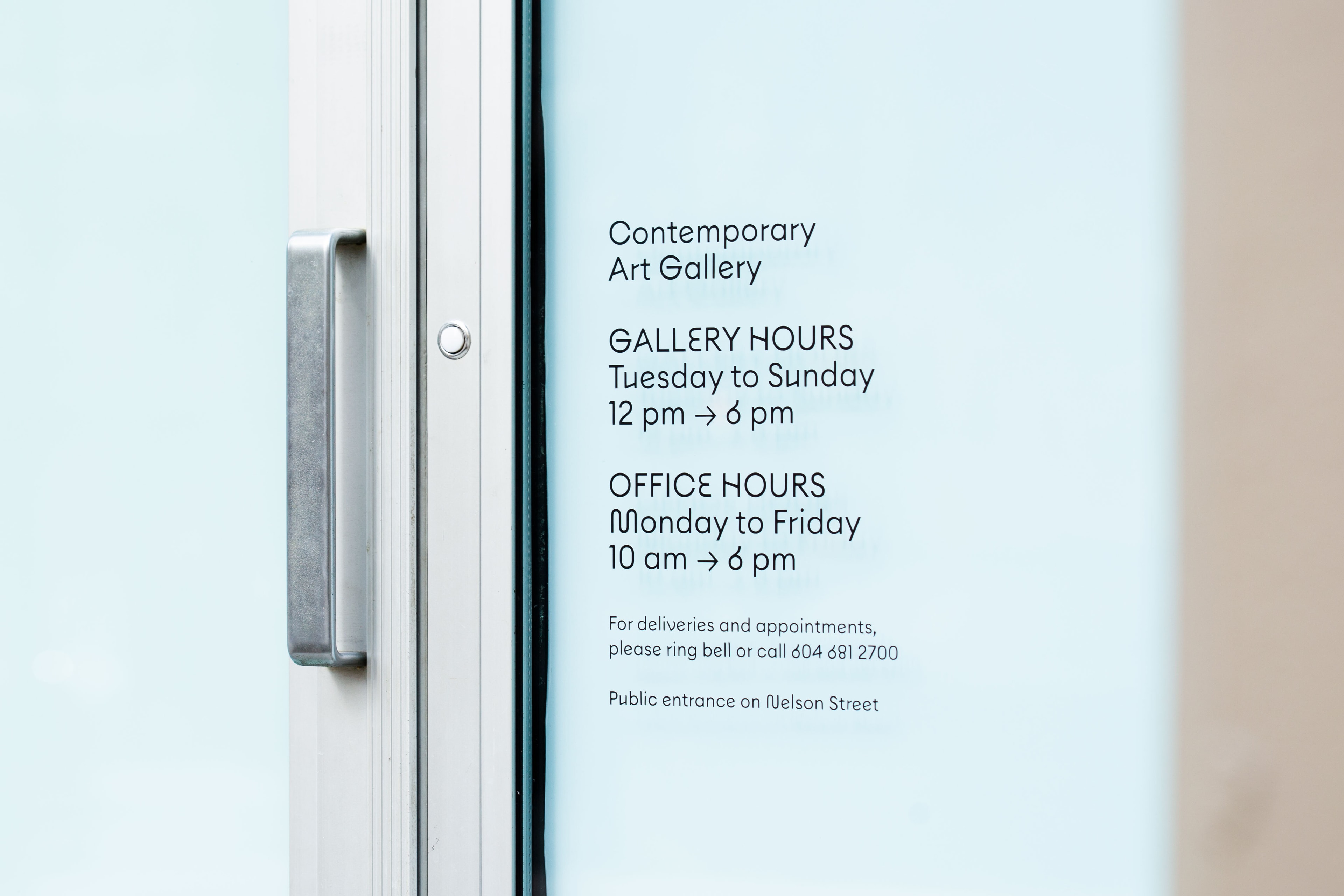 CAG visual identity signage by Post Projects